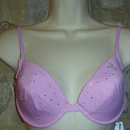 NWT Playboy Pink Padded Beaded Underwire Bikini Top M
