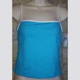 NWT Sessa Aqua w white trim tankini swimsuit top 10