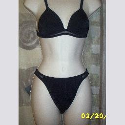 NWT Ecstasy Black Bikini Swimsuit Size 6