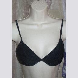 NWT Body ID Black Underwire Textures Bikini Swim Top 13