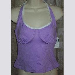 NWT By the Beach Lilac Underwire Tankini Swim Top Large