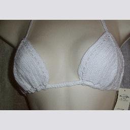 NWT Abercrombie & Fitch Crocheted White Bikini Top M
