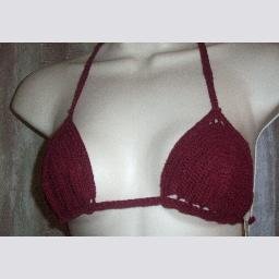NWT Abercrombie & Fitch Crocheted Red Bikini Swim Top M