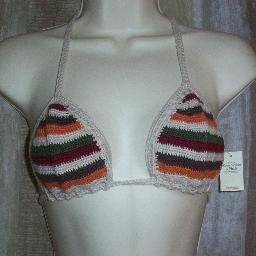 NWT Abercrombie & Fitch Crocheted Striped Bikini Top S