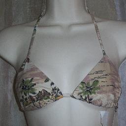 NWT Old Navy Tropical Print Triangle Bikini Swim Top XS