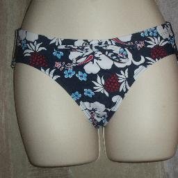 NWT Old Navy Navy Floral Print Bikini Swim Bottoms S
