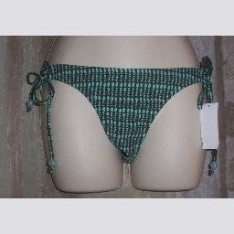NWT Old Navy Blue Print Side Tie Bikini Swim Bottoms M