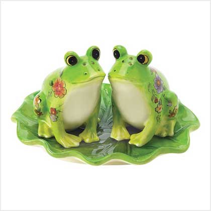 Floral Frog Salt and Pepper Set