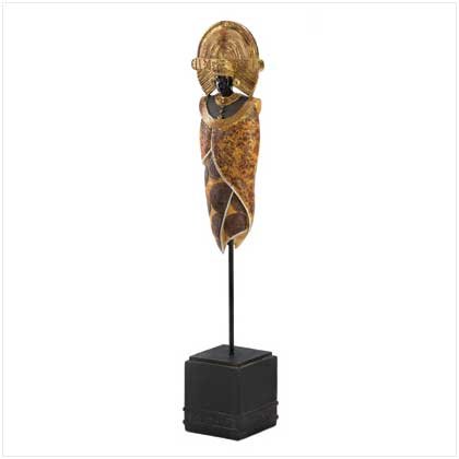 Golden Zulu Abstract Statue