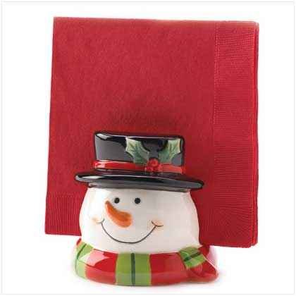 Holly Jolly Snowman Napkin Holder