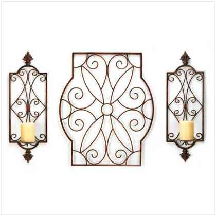 Scrollwork Wall Sconce Trio