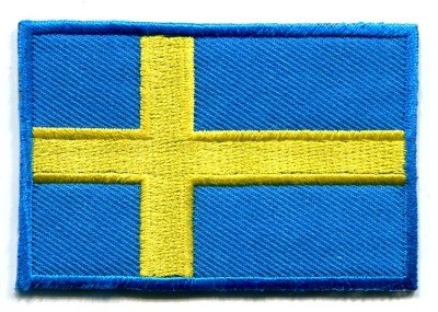 Flag of Sweden Swedish Europe swedes nordic applique iron-on patch S-97
