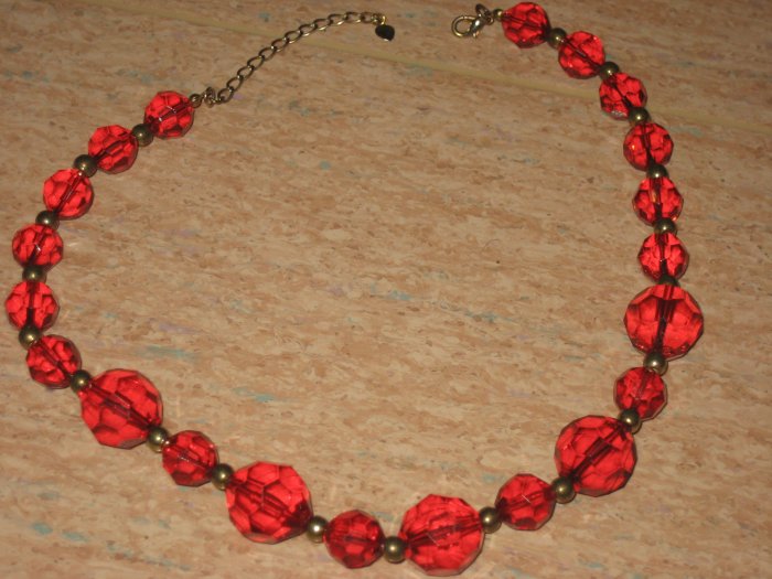 red stone necklace