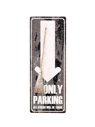 Witch Parking Sign