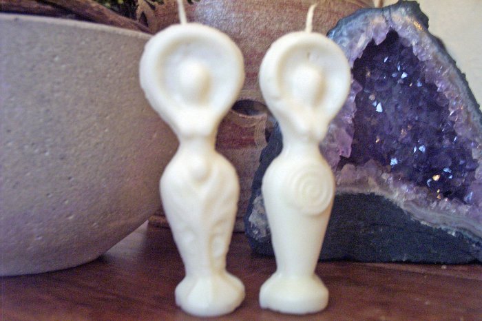 Statue Candles-Two Sided Goddess (Set of 2)