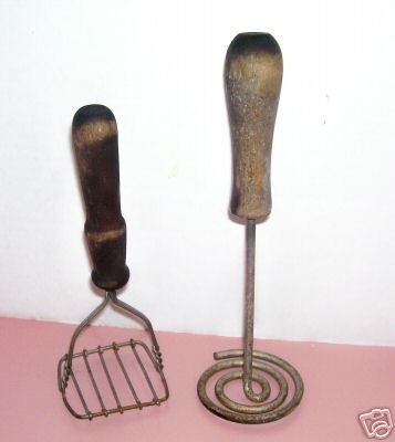 VINTAGE KITCHEN UTENSILS ANTIQUE MASHERS PRIMITIVE OLD