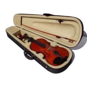 Natural color Violin + Bow + Case + Rosin Complete Set
