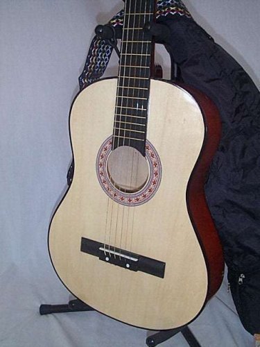 38" Natural Guitar with Carrying Bag and Accessories