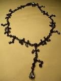 Black austrian crystal necklace-25045