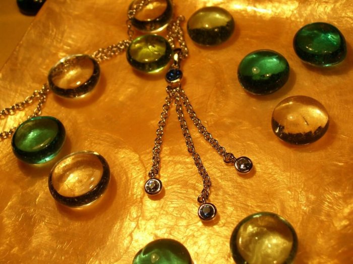 Blue Crystal Necklace-25189