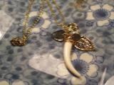Gold Ivory Charm Necklace-25332