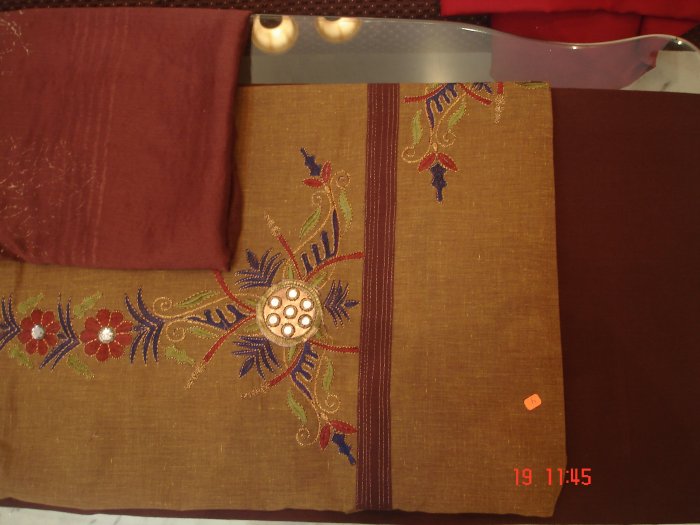T-352: Cotton Kameez with embroidery