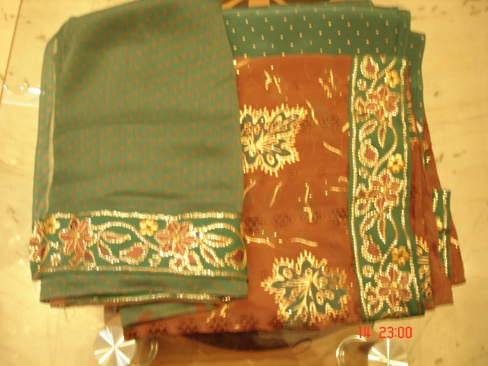 T-459: Crepe Salwar Kameez with heavy Sequence work border