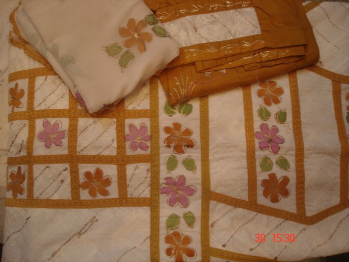 T-54: Off white & Yellow Salwar Kameez