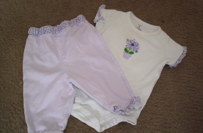 Carter's Cute 2 Piece - 6 mon. - 1.00 - No rips, Tears, or stains!
