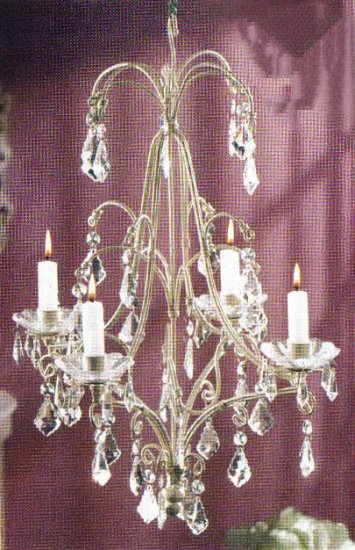 Elegant White Chandelier Candle Holder