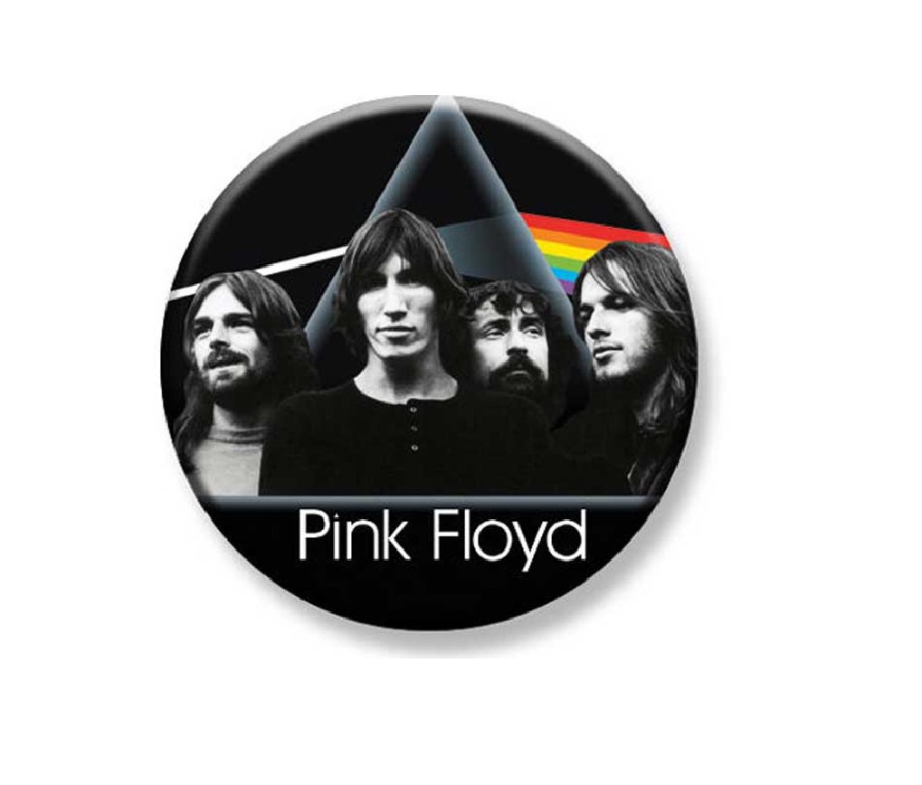 1.25" Pinback Button Badge Pink Floyd Dark Side Group 1 1/4" Rd. Button