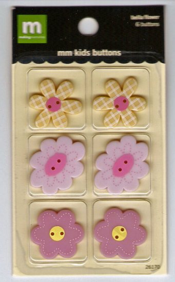 Making Memories Kids Buttons Bella Flower #439