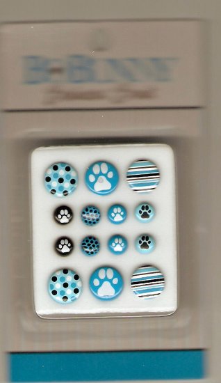 BoBunny Posh Pet Blue Bodacious Brads #654