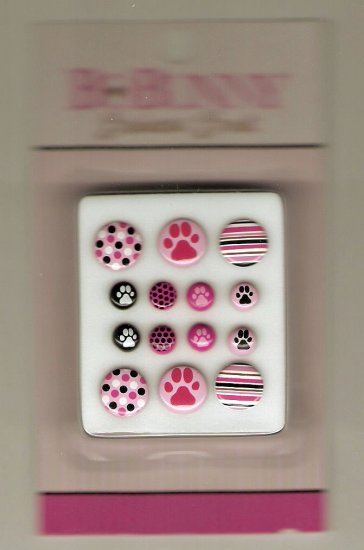 BoBunny Posh Pet Pink Bodacious Brads #653