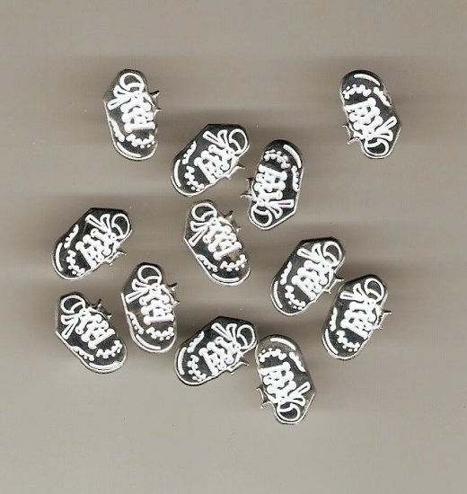 White Baby Shoe Brads #613