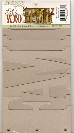 BoBunny My Word Chipboard Album Family #556