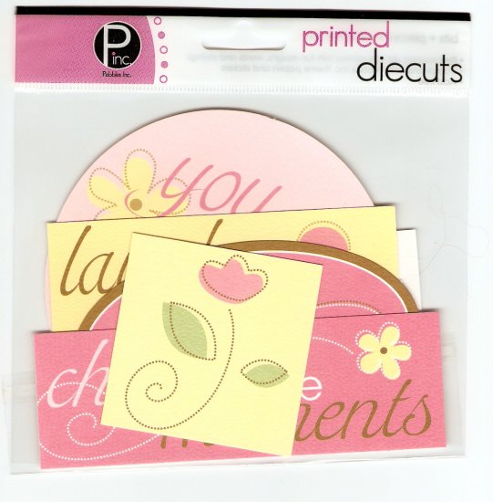 Pebbles Inc Printed Die Cuts Nellies Garden #565