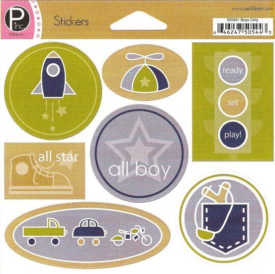 P Inc Stickers Boys Only #109