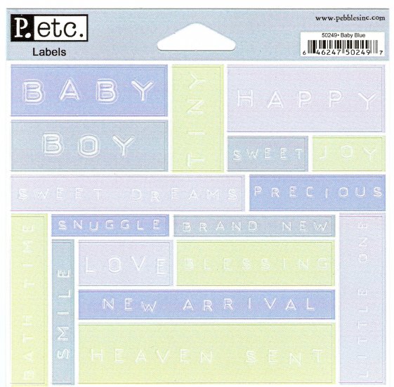 P etc Labels Baby Blue #102
