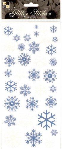 DCWV Glitter Stickers Snowflakes #328