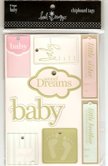 Heidi Swapp Chipboard Tags Baby #409
