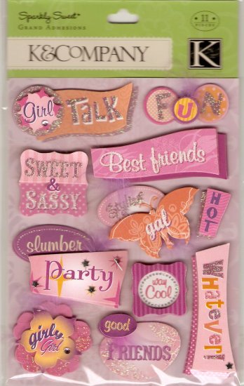 K & Company Grand Adhesions Sparkly Sweet Sassy Girl #912