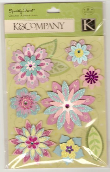 K & Company Grand Adhesions Sparkly Sweet Sparkle Blossoms #913