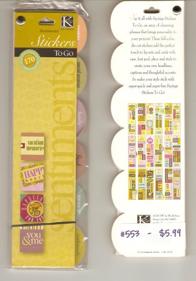 K & Company Sentiment Stickers To Go #553