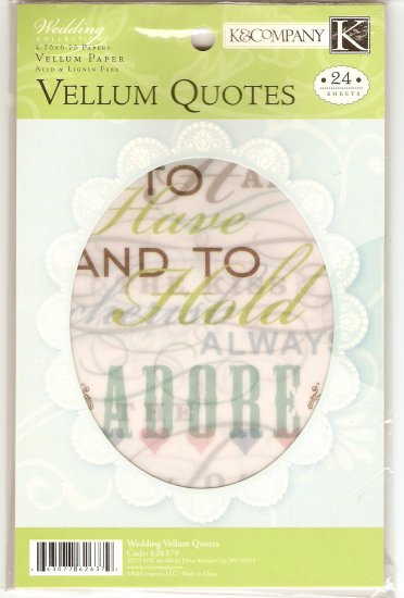 K & Company Vellum Quotes Wedding #940