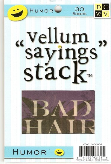 DCWV Vellum "Saying" Stack Humor #948