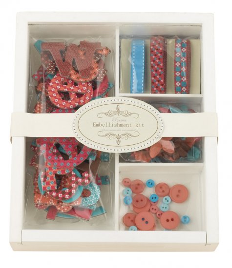 Prima Embellishment Kit Bright Pink #530