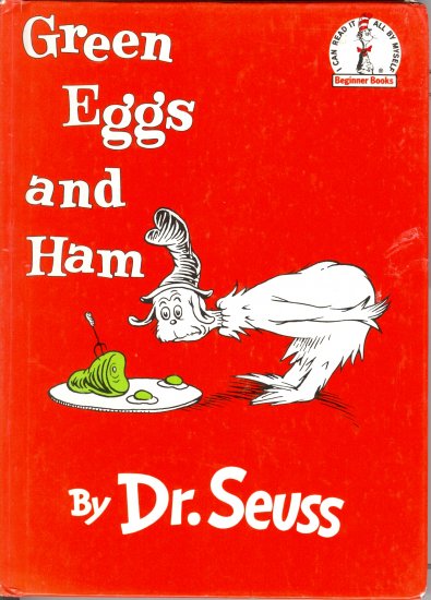 Green Eggs and Ham, by Dr. Seus, Reader Reading, Children Grades K to 2