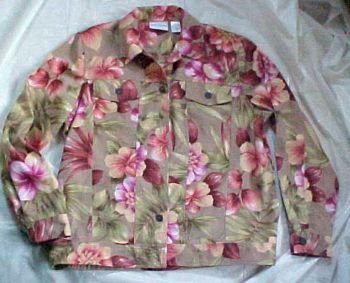 Alfred Dunner Multi Colored Floral Jacket