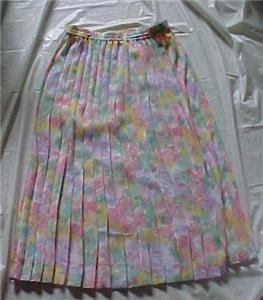 Alfred Dunner Pastel Pleated Skirt Size 12